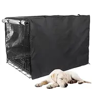 Heavy Duty Dog Kennel Cover - Double Door Pet Kennel Cover for Wire Cage - 42 Inches Heavy Duty Oxford Fabric Puppy Crate Sunshade for Privacy Protection