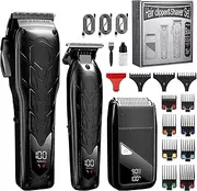 Lanumi Professional 3 in 1 Hair Clipper and Trimmer Set Men Electric Razor Shavers Beard Trimmer Rechargeable Barber Clippers Haircut Kit Gifts for Him,for Barbers