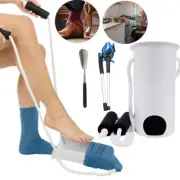 Sock Aid Device Sock Slider Easy On and Off Sock Shoe Horn Kit Grabber Reacher