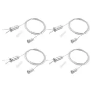 1m/3.3ft 4 Set Ceiling Hanging Wire Cable Kit with Round Nail, Style 1
