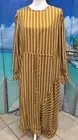 UNIQUE21 Size Aus16 Ladies Striped Custard Uneven Hem Maxi Dress