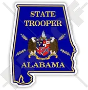 ALABAMA State Police, Highway Patrol Door Seal USA America, Alabaman, Alabamian American 3.7" (95mm) Vinyl Bumper Sticker, Decal