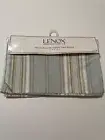 Lenox French Perle Decorative Table Runner 14"x90" Green Stripes NEW