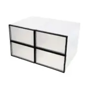 4Pcs Waterproof Shoe Storage Box Shoe Crates Stackable Shoe Box
