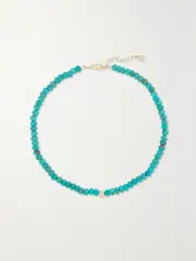 [Sydney Evan] Sydney Evan - 14-karat Gold, Turquoise And Diamond Anklet - One size One size Gold