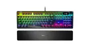 SteelSeries Apex 7 Red Linear Quiet Keyboard US Layout - USB Passthrough & Media Controls