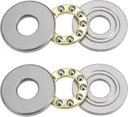 uxcell F8-22M Thrust Ball Bearings 8mm x 22mm x 7mm Chrome Steel Single Direction 2pcs