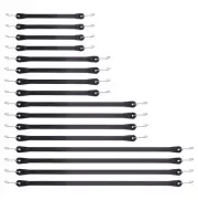 18PCS 10”15”21”31”Rubber Bungee Cords with Hooks Heavy Duty Black Bungee Stra...