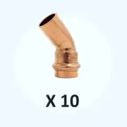 1/2" ProPress Copper 45-Degree Street Elbow (PxFTG) Press Fitting (10 Pack)