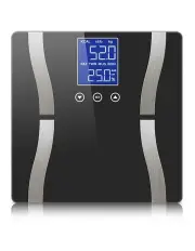 [SOGA] Glass LCD Digital Body Fat Scale Bathroom Electronic Gym Water Weighing Scales in Black