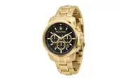 Maserati Successo Chronograph Gold Tone Stainless Steel Black Dial Quartz R8873621013 Men's Watch