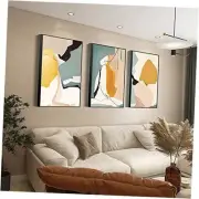 MPLONG Wall Art, Frame Canvas Wall Art Set, Striking 16" X 24" X 3 pieces white