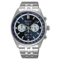 在飛比找momo購物網優惠-【SEIKO 精工】CS 熊貓三眼石英計時錶/41.5mm(