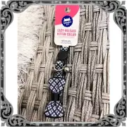Petsmart Breakaway Bow Kitten Collar Cat Black White Plaid Striped Bell Dog XXS