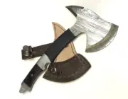 CUSTOM Forged DAMASCUS Full Tang AXE HATCHET TOMAHAWK Knife WITH SHEET 13.5 “