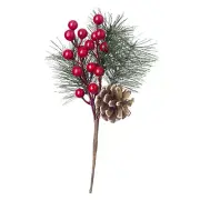 Darice Christmas Floral Pinecone and Berry Pick