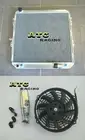 50MM Aluminum Radiator+Fan For Toyota Surf Hilux 2.4L & 2.0 LN130 Diesel AT/MT