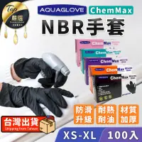 在飛比找PChome24h購物優惠-【指尖顆粒款】NBR手套 AQUAGLOVE 丁手套 耐油手