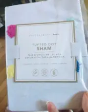 Pottery Barn Tufted Dot Standard Pillow Set 2 Shams Multi Color Pair Kids