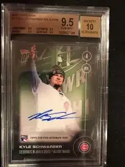KYLE SCHWARBER 2016 Topps Now RC AUTO /199 OS5B World Series Parade Cubs BGS 9.5