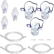 ResOne 3pk Nebulizer Replacement Accessories w/Cup, Pediatric Mask, 7' Tubing, Connector