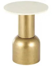 Peyton Lane Pedestal Accent Table with Marble Tabletop