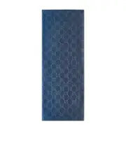 GG wool and silk jacquard stole One size Gradient blue
