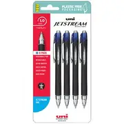 Uni Jetstream Retractable Rollerball Pens Blue 4 Pack