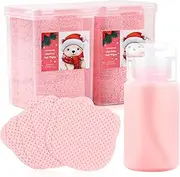 400PCS Lint Free Nail Wipes With Dispenser - Gel Nail Polish Remover Wipes With 100% Pure Acetone Dispenser,No Lint Wipes With 1PCS 120ml Acetone Pump Dispenser Empty Bottle Nail Supplies