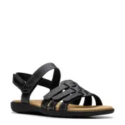 Women's Clarks, Elizabelle Kay Sandal 26181576 Black LEATHER
