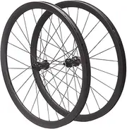 Carbon Wheelset 700c Disc Brake 50mm Depth Front & Rear Road Bike Wheels, Center Lock Thru Axle Rim, for 9/10/11 Speed Wheelset