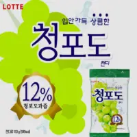在飛比找momo購物網優惠-【Lotte 樂天】青葡萄糖果153公克/袋(X4袋)