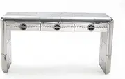 Aviator | Industrial Metal Console Table -Silver