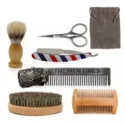 Christmas Shaving Set Men Beard Grooming Kit With Shaving Razor Metal Comb brush