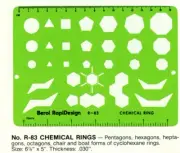Berol Rapidesign Template - Chemical Ring - R-83