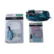 Five Star Locker Lot New Blue Dry Erase Marker Board Magnet Mirror Sequin Bag