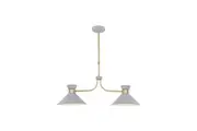 Eva 2-Lights Modern Pendant Lamp Light White