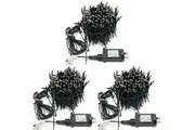 3x Carter 576 LED 3mm 9.5m String Fairy Lights White Outdoor Indoor Wall Plug