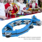 Hand Tambourine Bell Smooth Fish Shaped Double Row Tambourines Musical Rhyth CHU