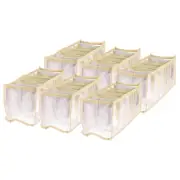 6pcs Clothes Drawer Organizer 9Grids Closet Storage Box For Jeans T-Shirt Beige