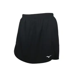 MIZUNO 女羽球短裙-台灣製 褲裙 吸濕排汗 抗UV 羽毛球 美津濃 黑白 (7.9折)