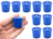 10PK #5 ASTM Neoprene Stoppers, 2 Holes - Eisco Labs