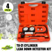 TU-21 Steel Cylinder Leakdown Detector Engine Compression Tester Kit 100 Psi Red