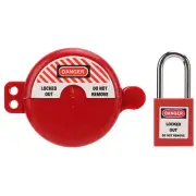 Lockout Tagout Valve Lock with Safety Padlock Heatproof Impact Resistant