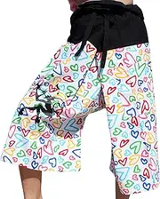 [Full Funk] RaanPahMuang Fishermans Pants Love Pattern with Hand Drawn Pan Devil Artwork