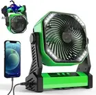 Camping Fan with LED Lantern, 20000Mah Rechargeable Battery Operated Outdoor