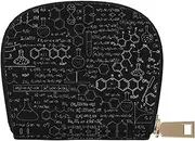 [EdWal] Abstract Science Chemistry Print Card Holder Unisex Credit Card Case for Men and Women Leather Card Holder, Slim Business Card, White, One Size