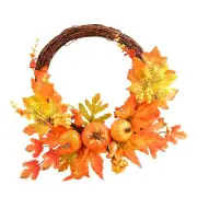 NNEOBA Christmas Berry Maple Leaf Wreath for Home Decor