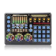 GAX-X8P 48V Digital Live Broadcasting USB Sound Card with Colorful RGB Lights