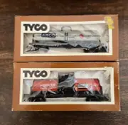 Vintage Tyco HO Single Dome Tank Cars - HOOKER & ARCO New In Box NOS